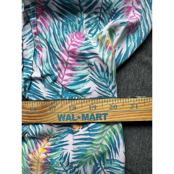 Woman Within Floral Maxi Dress Blue Green White Women's Cruise Beach Pool 16 16w - Picture 9 of 9